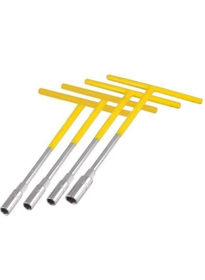 طقم مفتاح ربط صواميل بيبه للسحب العميق 4 قطع بيد معزولة حرف T مقاسات 8-10-12-13مم للسحب العميق - Image 3