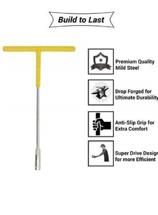 طقم مفتاح ربط صواميل بيبه للسحب العميق 4 قطع بيد معزولة حرف T مقاسات 8-10-12-13مم للسحب العميق - Image 4