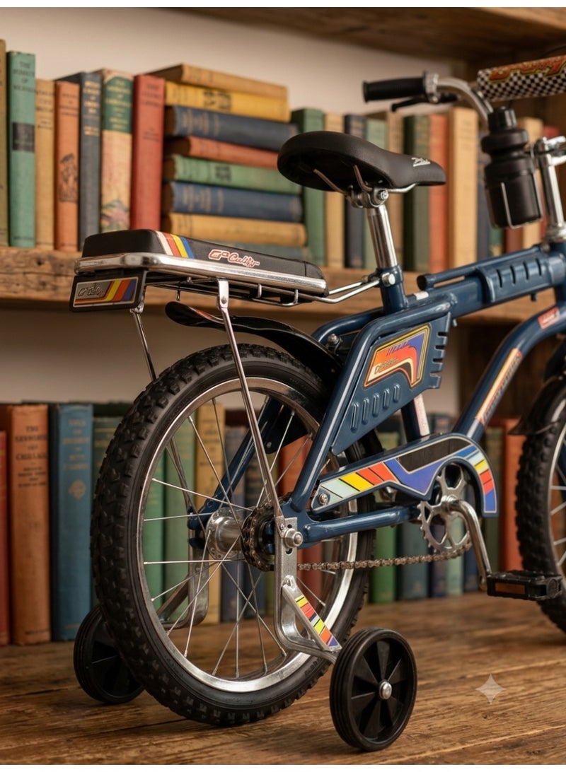 StarKids Rambo Professional 16-inch Kids' Bike featuring a dual-brake system, training wheels, and a rear seat for fun and safe riding adventures. - Image 5