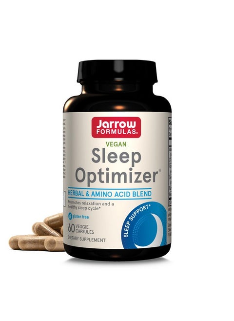 Jarrow Formulas Sleep Optimizer, Herbal and Amino Acid Blend, 60 Count, Up to a 30 Day Supply