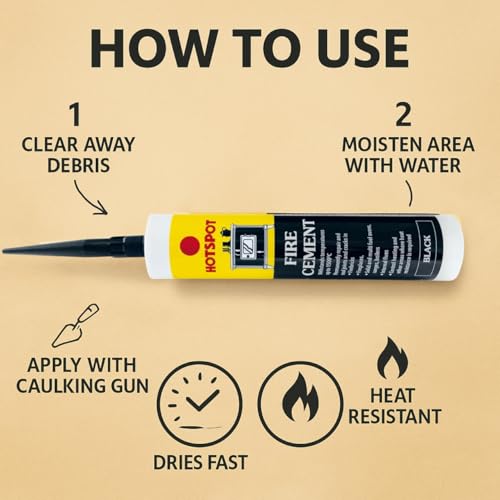 Hotspot Fire Cement 310ml – High-Temperature Resistant Fire Cement for Stoves, Fires, and Chimneys – Available in Black or Buff – Ideal for Sealing and Repairing - Image 2