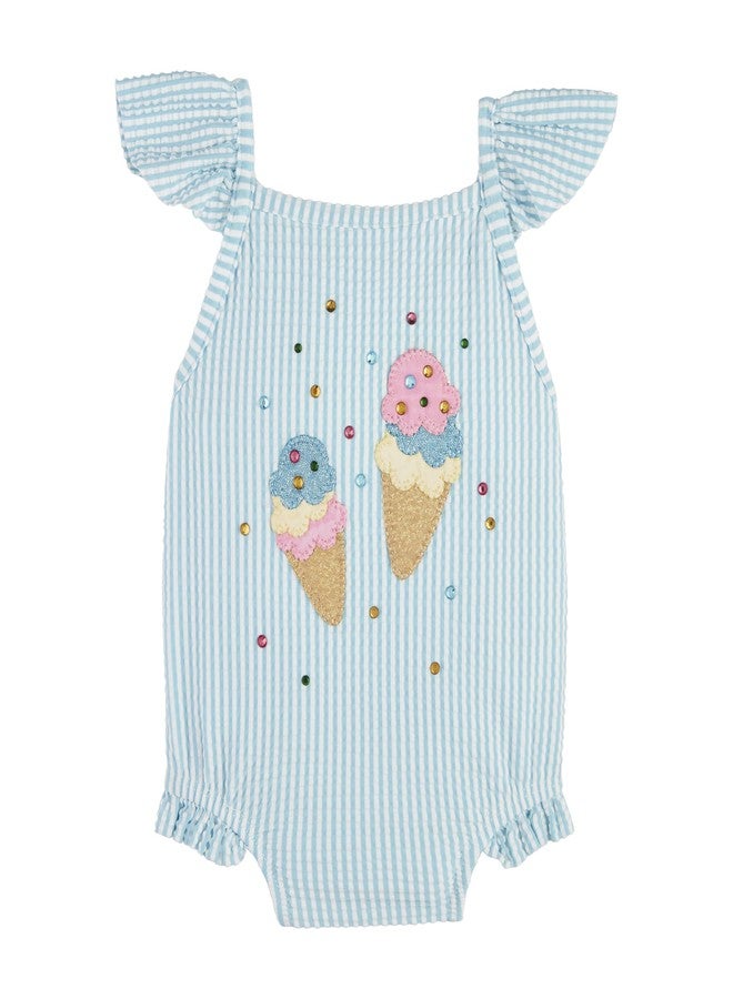 Mud Pie Children's Seersucker Icecream 1Pc; 3-6M - Image 1
