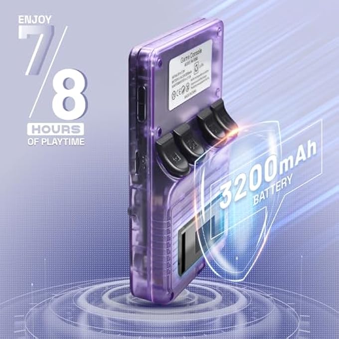 RETRO HANDHELD GAME CONSOLE, OPEN-SOURCE R36S WITH 3.5" IPS SCREEN, LINUX SYSTEM, PORTABLE GAMING & ENTERTAINMENT DEVICE, INCLUDES 64G/128G TF CARD (PURPLE, 64GB) - Image 4