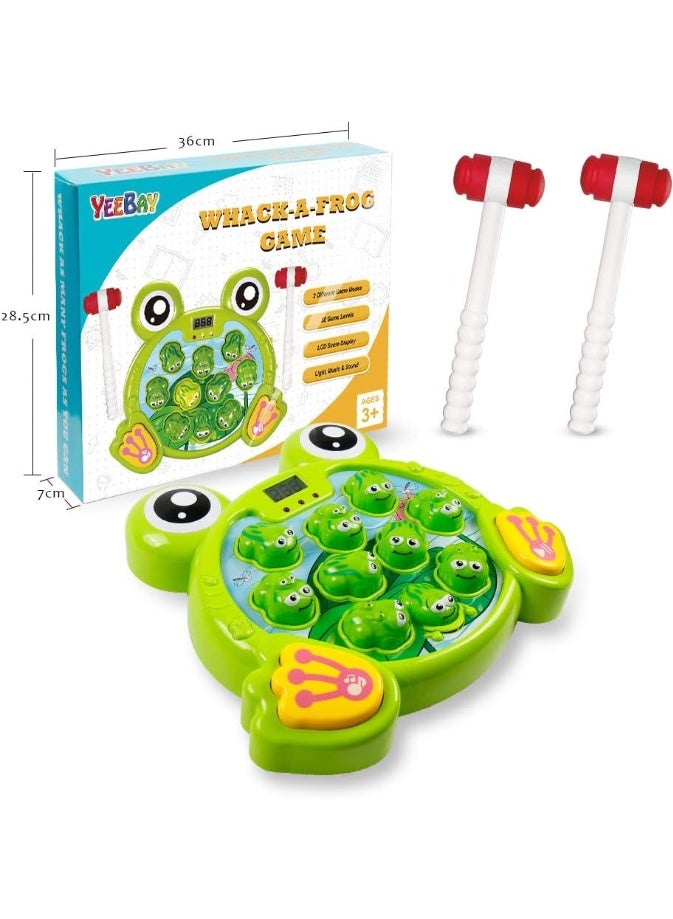 YEEBAY Whack A Frog Game with 2 Hammers, Toddler Early Developmental Learning Toy, Fun Birthday Gift for Kids Age 2+, Toys for 2 3 4 Year Old Boys Grils - Image 1