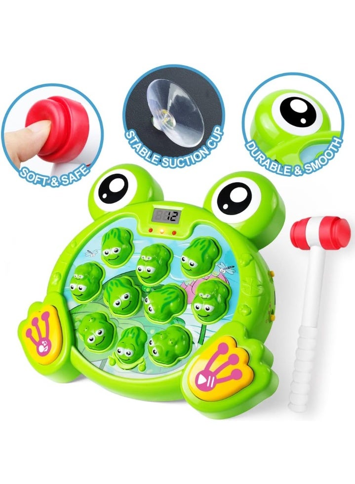 YEEBAY Whack A Frog Game with 2 Hammers, Toddler Early Developmental Learning Toy, Fun Birthday Gift for Kids Age 2+, Toys for 2 3 4 Year Old Boys Grils - Image 5