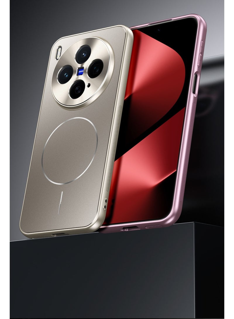 عام غطاء متوافق مع فيفو X300 برو، غلاف معدني غير لامع [متوافق مع ماج سيف]، حماية عدسة الكاميرا، غلاف هاتف رفيع مقاوم للصدمات. - Image 4