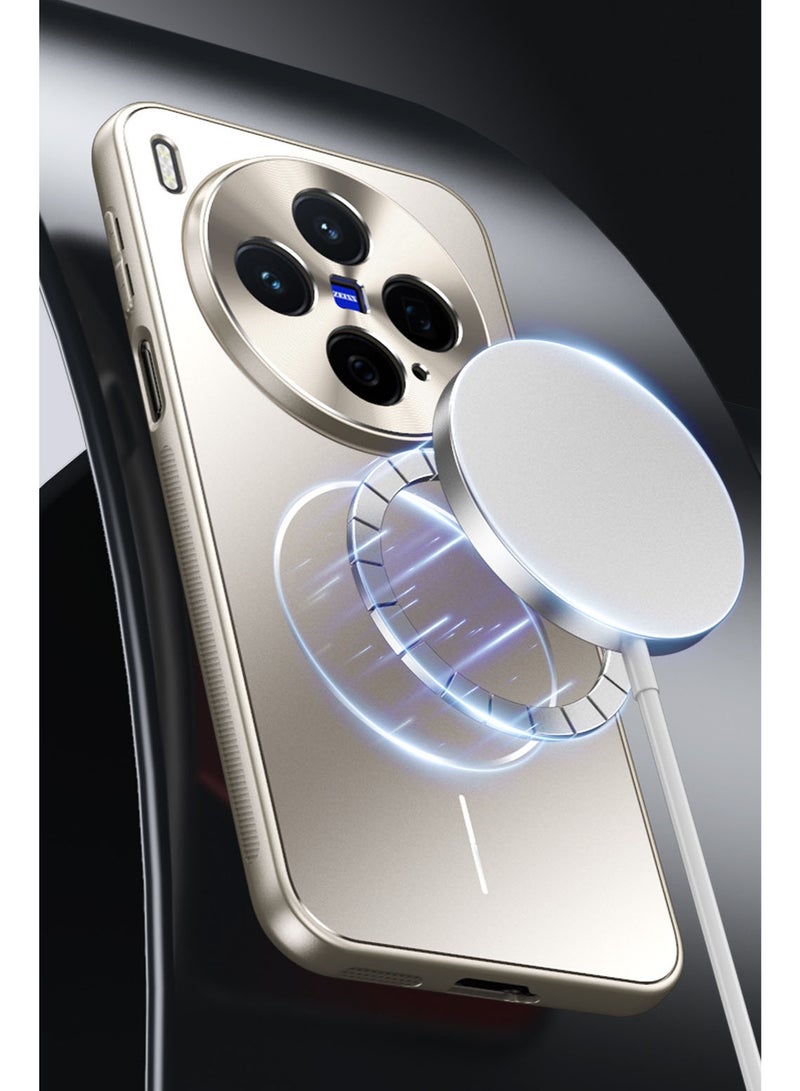 عام غطاء متوافق مع فيفو X300 برو، غلاف معدني غير لامع [متوافق مع ماج سيف]، حماية عدسة الكاميرا، غلاف هاتف رفيع مقاوم للصدمات. - Image 3