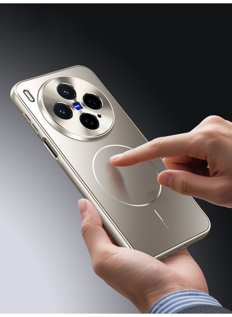 عام غطاء متوافق مع فيفو X300 برو، غلاف معدني غير لامع [متوافق مع ماج سيف]، حماية عدسة الكاميرا، غلاف هاتف رفيع مقاوم للصدمات. - Image 2