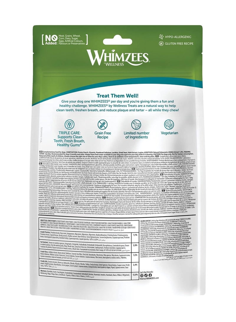 WHIMZEES By Wellness Alligator Dog Dental Sticks 24 Pieces Size S Dog Chews for Small Breeds Natural Grain Free Rawhide Free Vegetarian No Added Sugar - Image 5