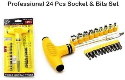 NOBILEA 24 pcs T Shape Screwdriver Set Batch Head Ratchet Pawl Socket Spanner Hand Tools - Image 4