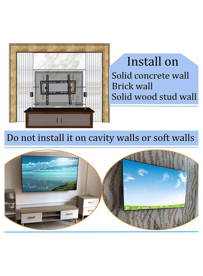 ELTRAZONE TV Wall Mount, Wall Mount TV Bracket for 13-37 inch TVs Holds up to 30kg, Low Profile Tilting TV Mount with Level Adjustment - Image 4