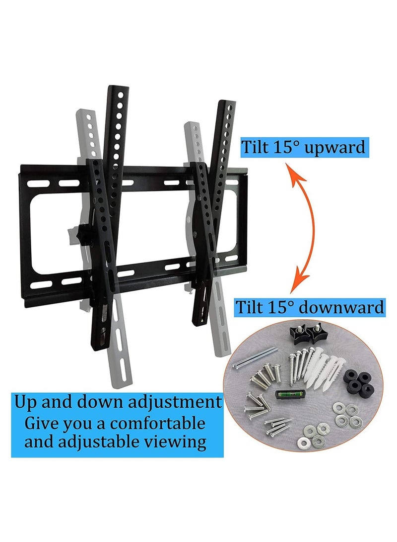 ELTRAZONE TV Wall Mount, Wall Mount TV Bracket for 13-37 inch TVs Holds up to 30kg, Low Profile Tilting TV Mount with Level Adjustment - Image 2