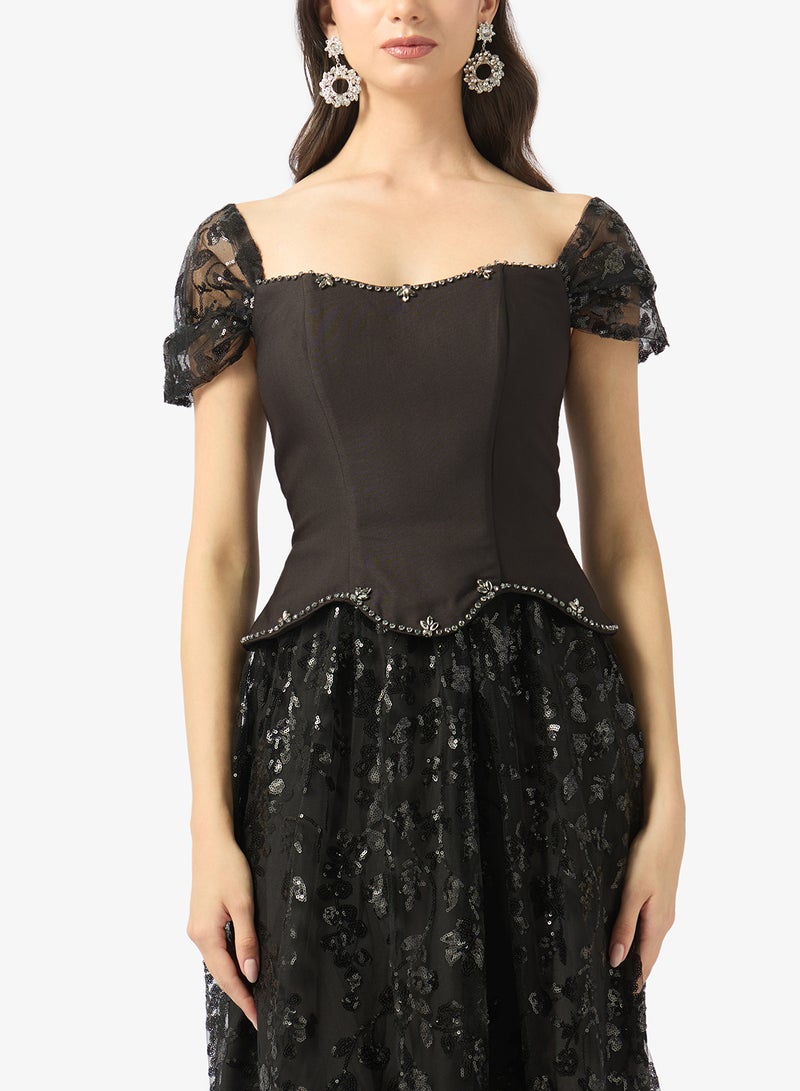 Little Mistress Black Puff Sl Maxi - Image 3
