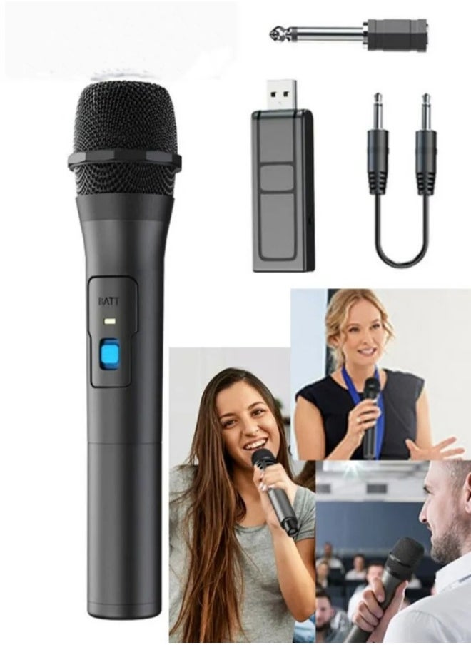 FLOWING Wireless Microphone, Universal Handheld Karaoke Mic Speaker, Over 110 DB Outdoor Indoor Cordless Microphone System with USB Reciver for Singing, Karaoke, Speech, Wedding, Church  - Image 1