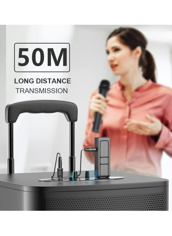 FLOWING Wireless Microphone, Universal Handheld Karaoke Mic Speaker, Over 110 DB Outdoor Indoor Cordless Microphone System with USB Reciver for Singing, Karaoke, Speech, Wedding, Church  - Image 4