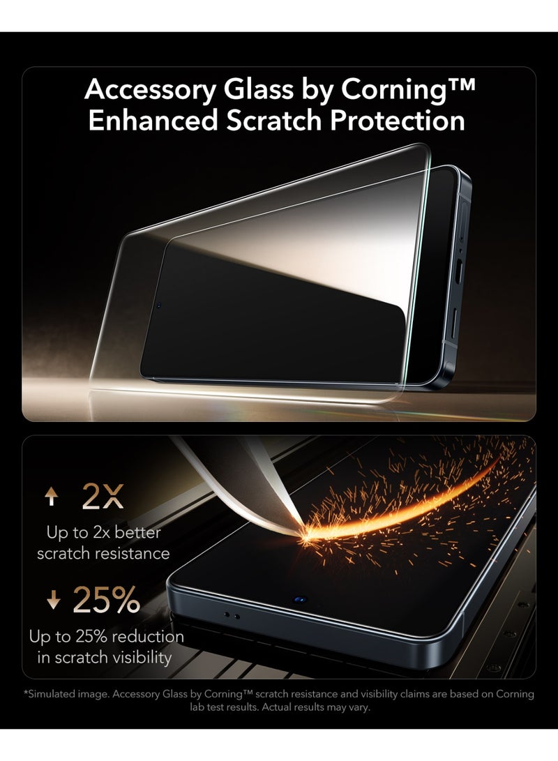 اي اس ار ESR Accessory Glass by Corning™ 1 Pack 9H+ Glass for Samsung Galaxy S26 Ultra Screen Protector, Anti-Reflective Coating, Military-Grade Protection, Shatterproof & Durable, UltraFit Tray﻿ clear - Image 3