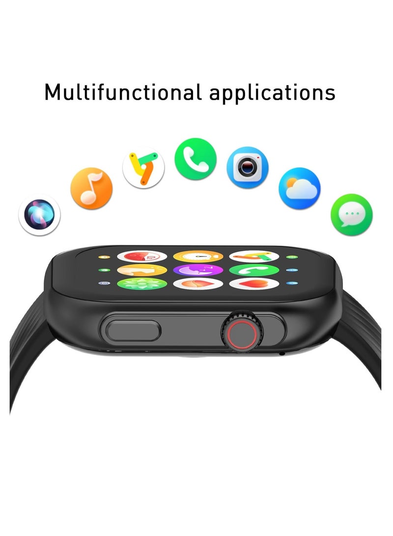 PEJE Smart Watch Answer/Make Call Smart Watches for Men AMOLED Display, IP68 Waterproof,Smartwatch With Muslim Reminders,Comprehensive Health Management,Compatible with iOS & Android (BLACK) - Image 4