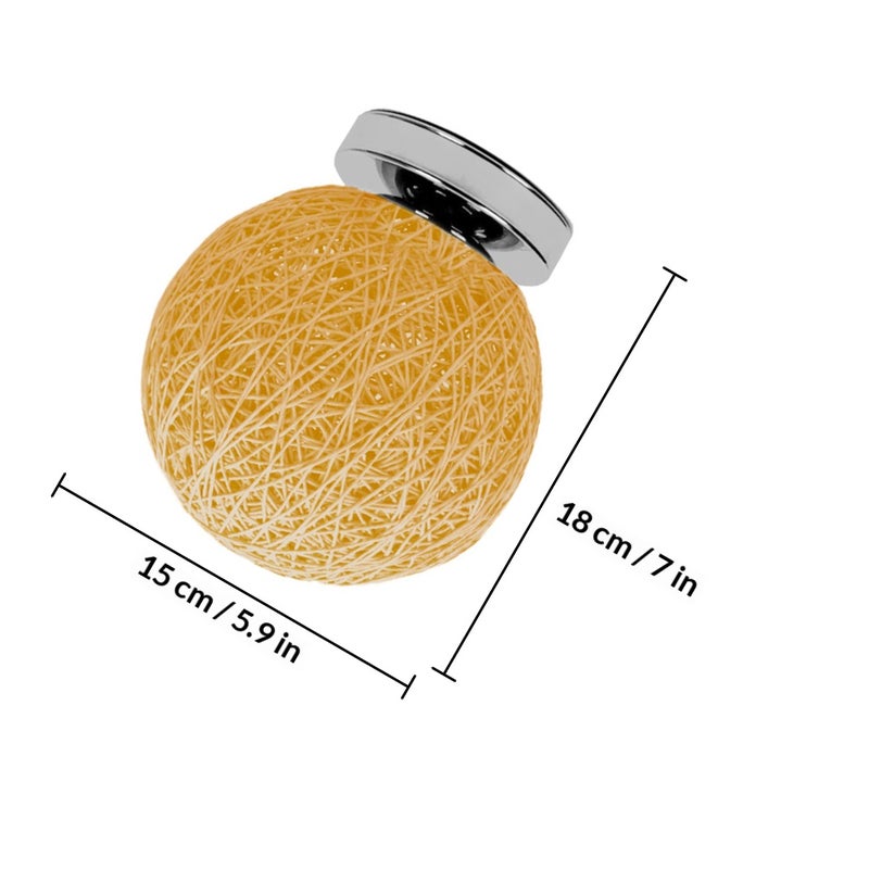 1pc Rattan Night Light Ceiling Decorative Ceiling Light - Image 2