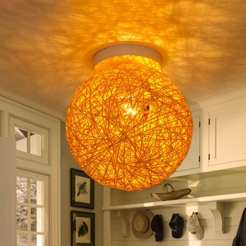 1pc Rattan Night Light Ceiling Decorative Ceiling Light - Image 1