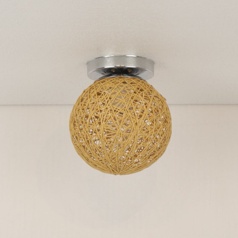 1pc Rattan Night Light Ceiling Decorative Ceiling Light - Image 3