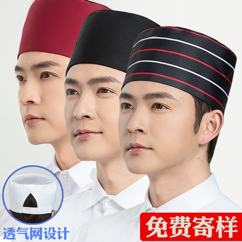 Chef Hat Catering Work Hat El Restaurant Japanese Restaurant Breathable Mesh Dome Hat Export - Image 2