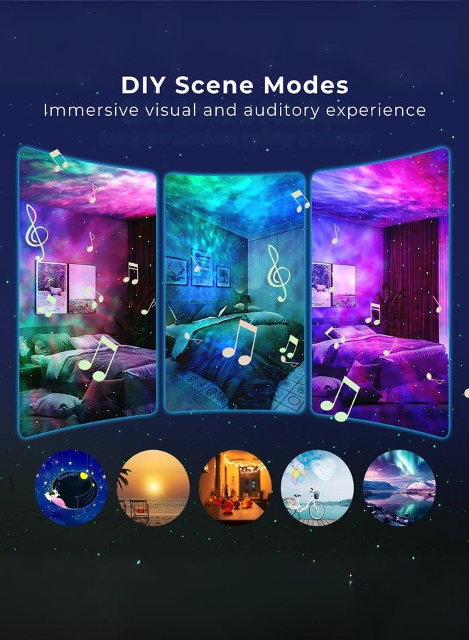 APEX LIGHT جهاز عرض النجوم الذكي Apex Smart Star Pro إصدار 2025 - مصباح ليلي على شكل مجرة مع 6 شرائح، مصباح سماء سديم دوار، تحكم عبر التطبيق والصوت، مكبر صوت بلوتوث، مؤقت، وضوضاء بيضاء لتزيين غرفة الأطفال - Image 3