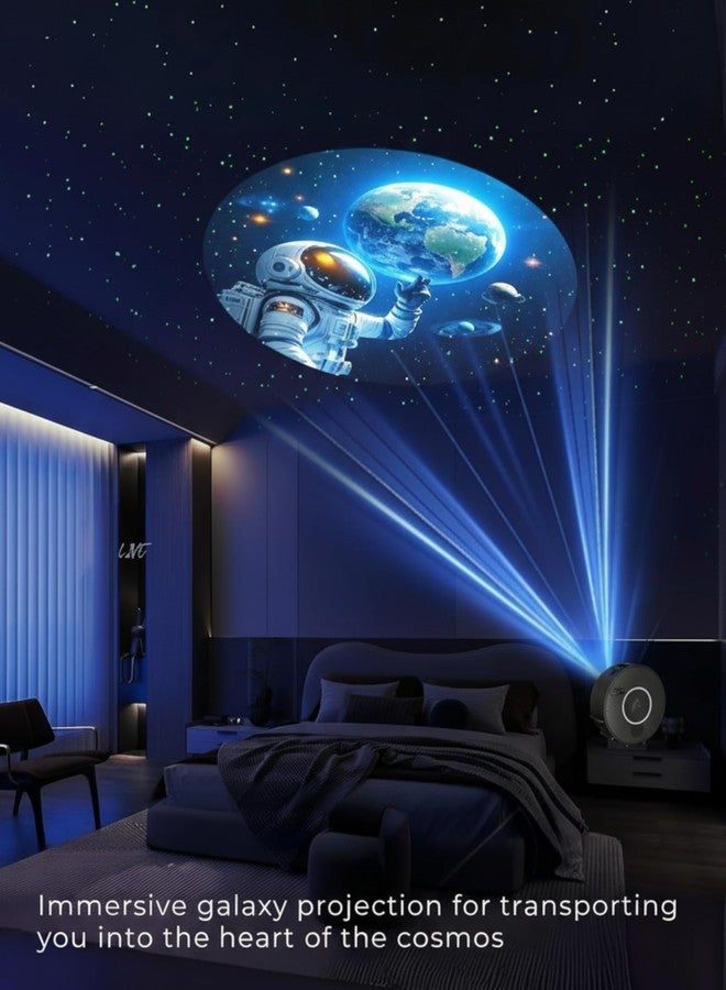 APEX LIGHT جهاز عرض النجوم الذكي Apex Smart Star Pro إصدار 2025 - مصباح ليلي على شكل مجرة مع 6 شرائح، مصباح سماء سديم دوار، تحكم عبر التطبيق والصوت، مكبر صوت بلوتوث، مؤقت، وضوضاء بيضاء لتزيين غرفة الأطفال - Image 5