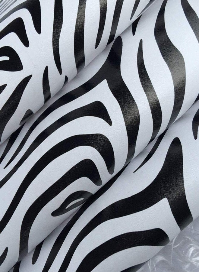 Taogift Self Adhesive Vinyl White Black Zebra Print Contact Paper Shelf Liner for Dresser Drawer Cabinets Table Furniture Walls Crafts Decal Removable 17.7x117 Inches - Image 4