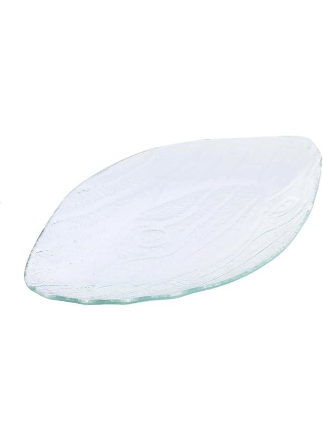 Rosa By Fathy Mahmoud Glass Trunky Serving Plate, 25 X 14.5 Cm Size - Image 2