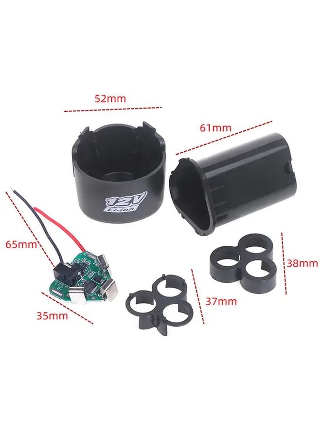 1 Set 12V Li Ion Battery Protection Board 18650 Lithium Case With Bracket For Hand Drills - Image 4