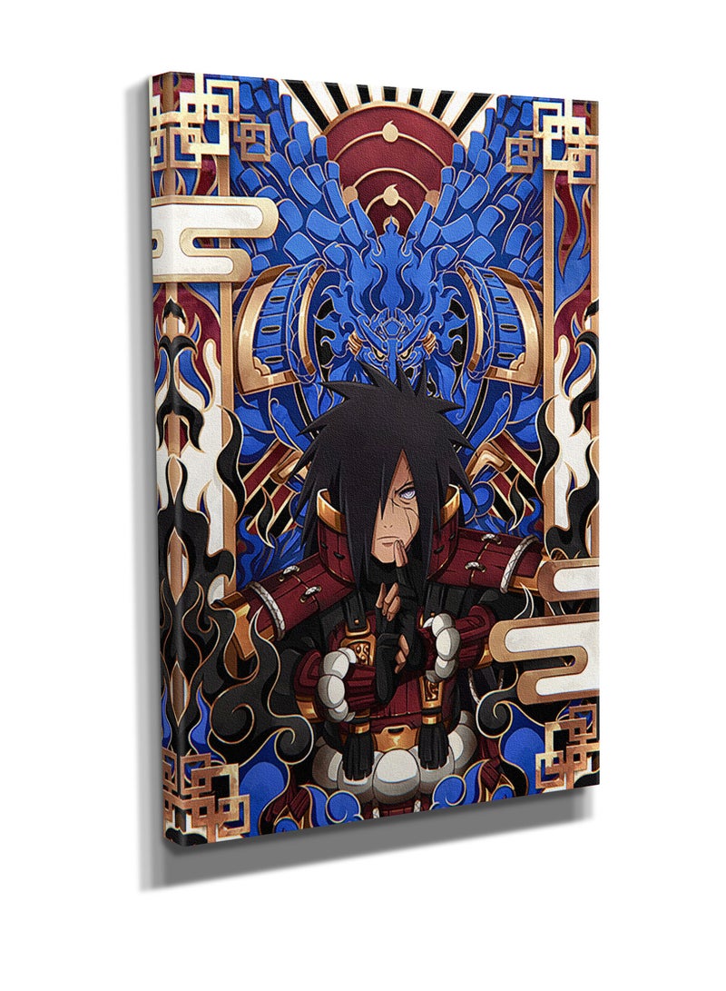 مودكلاس لوحة جدارية كانفس بإطار خشبي  ناروتو مادارا أوتشيها - Image 3