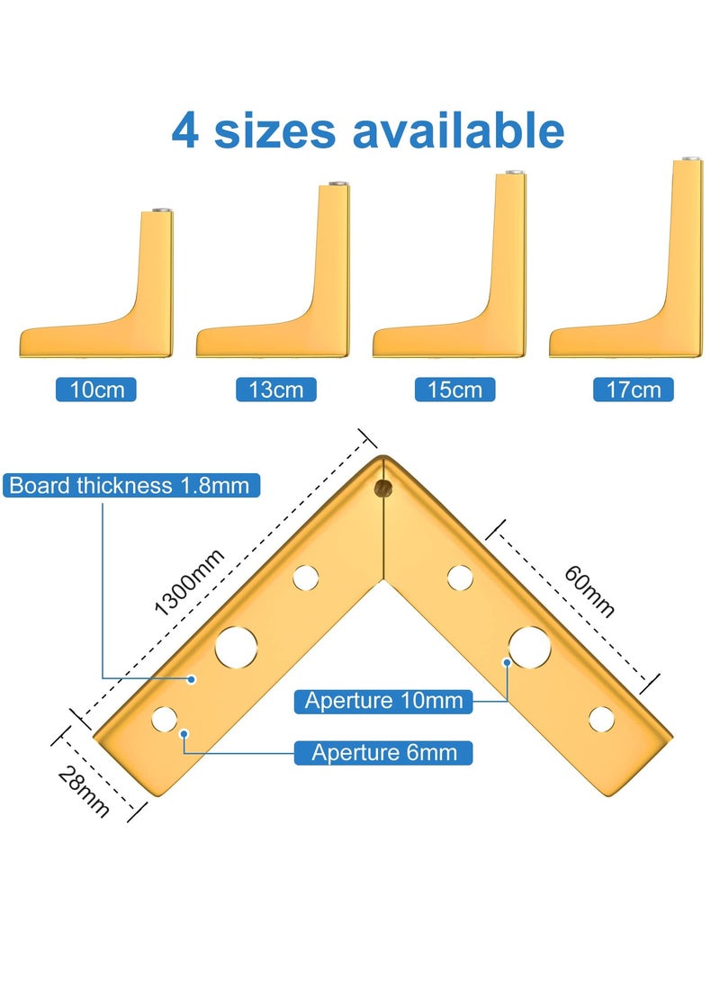 Excefore Furniture Legs, 17cm Heavy Duty Furniture Metal Table Legs with Screws & Protector Feet for Cabinet, Wardrobe, TV Cabinets, Drawers, Nightstand (4 Pcs, Black)  - Image 3