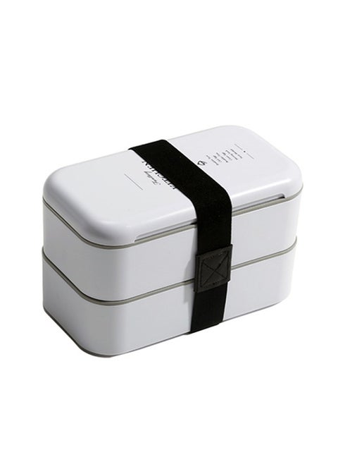 لانش بوكس حاوية طعام صندوق غداء للأطفال صندوق طعام صحي حاوية تحضير ما قبل الوجبة - أبيض