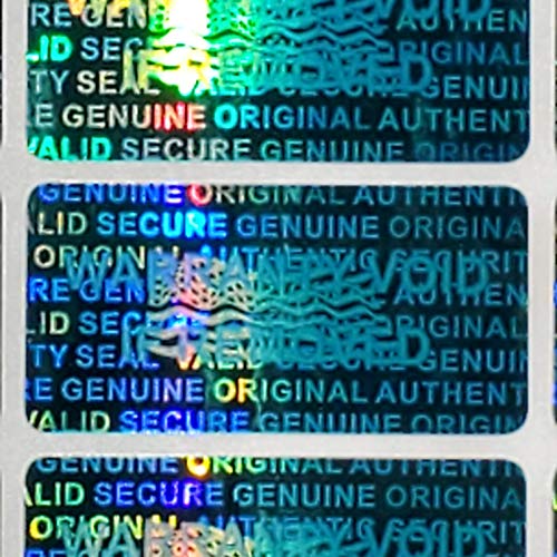 Dealimax 1000 Security Seal Hologram Tamper Evident Warranty Labels Stickers 15 mm x 30 mm- Dealimax Brand (Blue) - Image 1