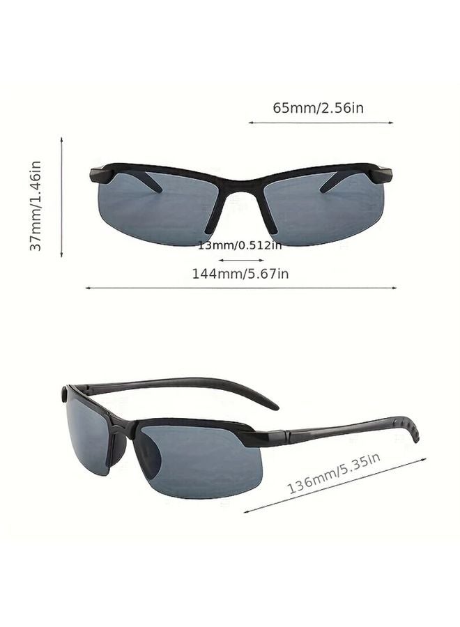 Durable Black Fashion Glasses For Men And Women Stylish Day Night Vision Lightweight Frame - Image 3