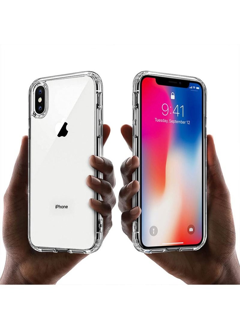 INFOSUN - iPhone X and Xs Case Clear Cover [Anti-Yellowing] Ultra Thin Silicone Shockproof Back Cases Transparent Protective Phone Case for Apple iPhone X and Xs 5.8 inch 2018 - Crystal Clear - Image 1