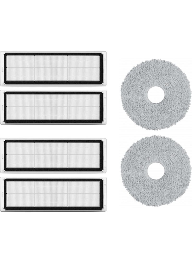 robotyedek Dreame L10 L10S Ultra Compatible Spare Hepa Filter and Mop-6 Pieces 