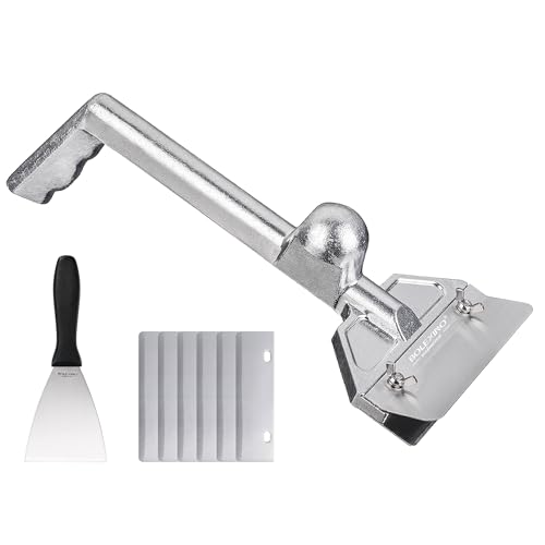 BOLEXINO Grill Scraper W/ 7 Blades and Small Slant Edge Grill Scraper, Heavy Duty Casting Aluminum Flat top Grill Accessories, Commercial Griddle Scraper for Restaurants, Bars, Diners - Image 1