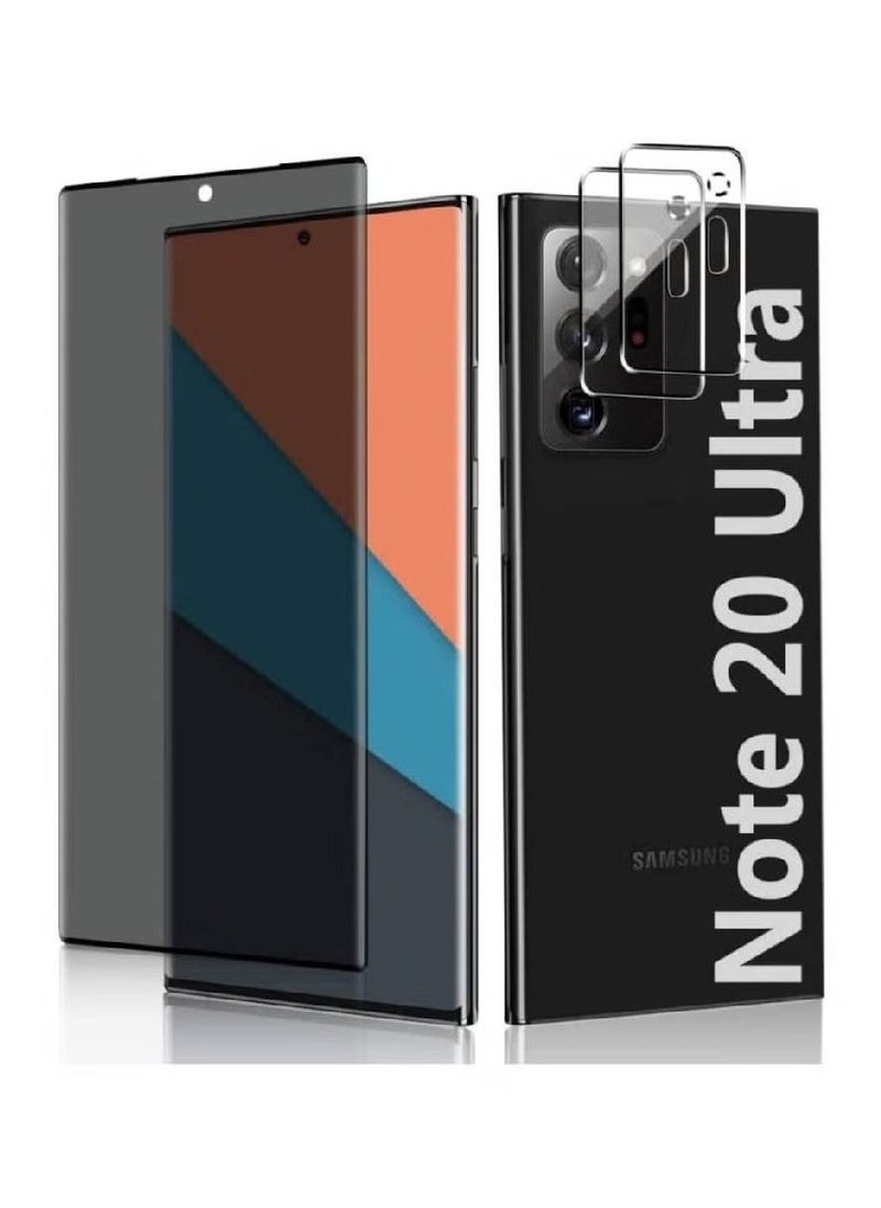 Privacy Screen Protector for Samsung note 20 ultra, [Support in-Screen Unlock] [Anti Spy] [Case Friendly] Flexible TPU Film (black for note 20 ultra)  - Image 1