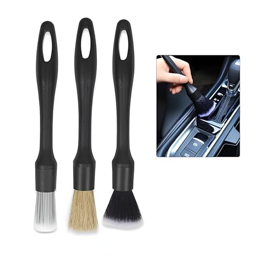 SWAMINE Car Duster Brush Set,Fine Bristle Brushes for Car Interior Detailing, Soft Bristles Cleaning Brush Dusting Tool for Dashboard, Wheel, Window, Keyboard, Air Conditioner - Image 1
