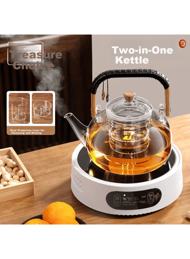 Pakchoice Electric Ceramic Tea Kettle  New Glass Household Water Boiler Health Pot Tea Brewing Set - Image 1