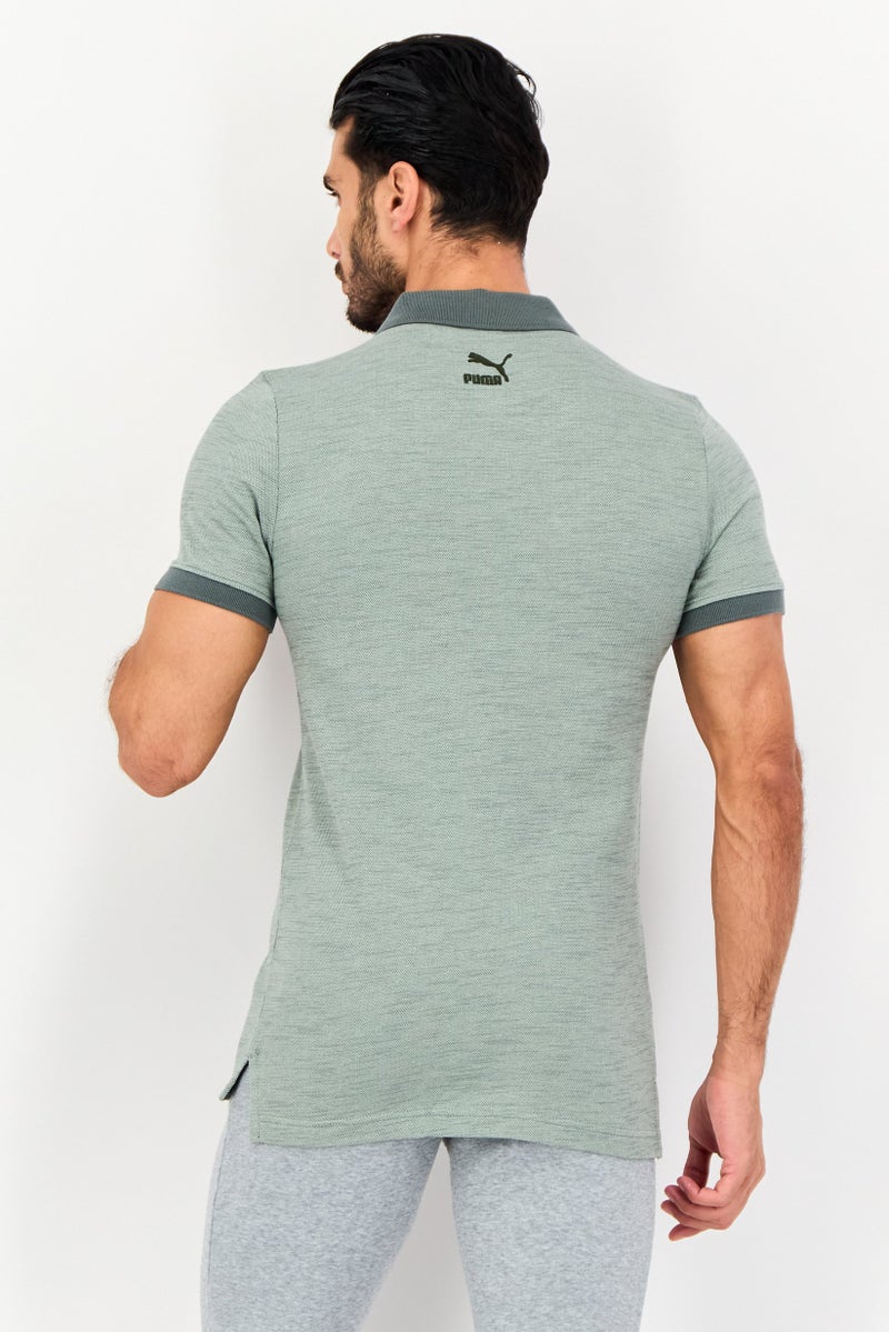 PUMA قميص بولو خارجي بأكمام قصيرة بتصميم نحيف للرجال من بومة x One8، أخضر بالسام - Image 3