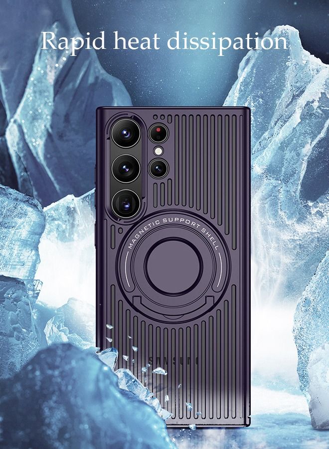 DUNISO Samsung Galaxy S23 Ultra Phone Case 6.8" Full Body Protective Phone Cover Anti-fall Anti-fingerprint Phone Case With Magnetic Standand Camera Protector for Galaxy S23 Ultra 5G Phone Case - Image 2