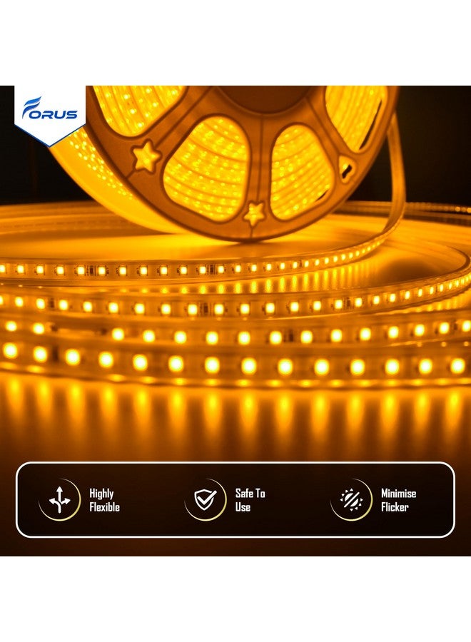 Forus LED Rope Light 10 Meter 2 Year Warranty, Outdoor Waterproof Decorative Cove Lights for Ceiling, Balcony, Home Decor, Interior Decoration, Flexible Profile Light for Diwali, Christmas -Amber - Image 2