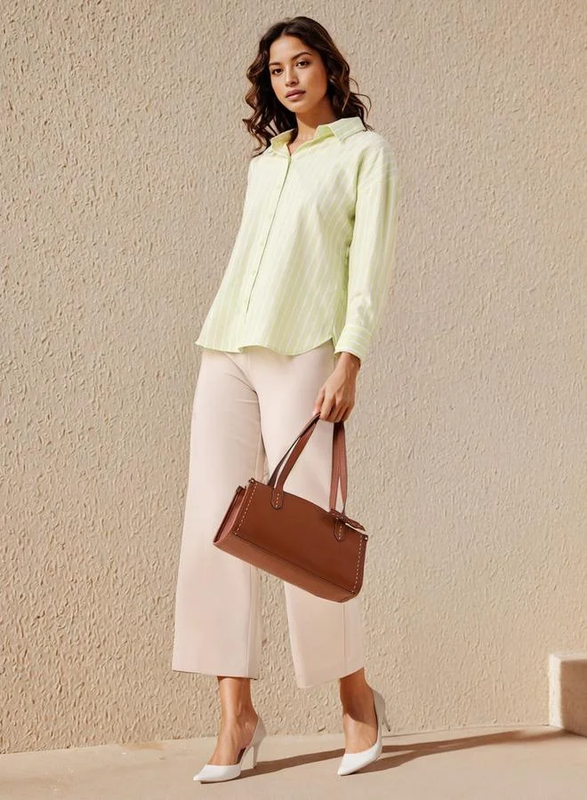 Splash FAV Regular Fit Striped Oxford Shirt