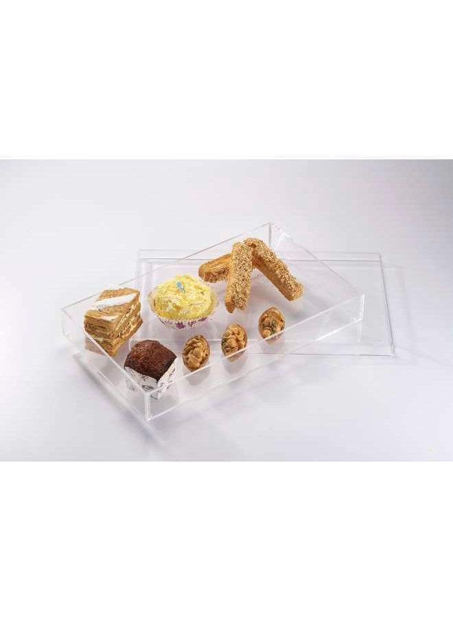 Vague - Acrylic Rectangular Serving Box with Cover - Image 1