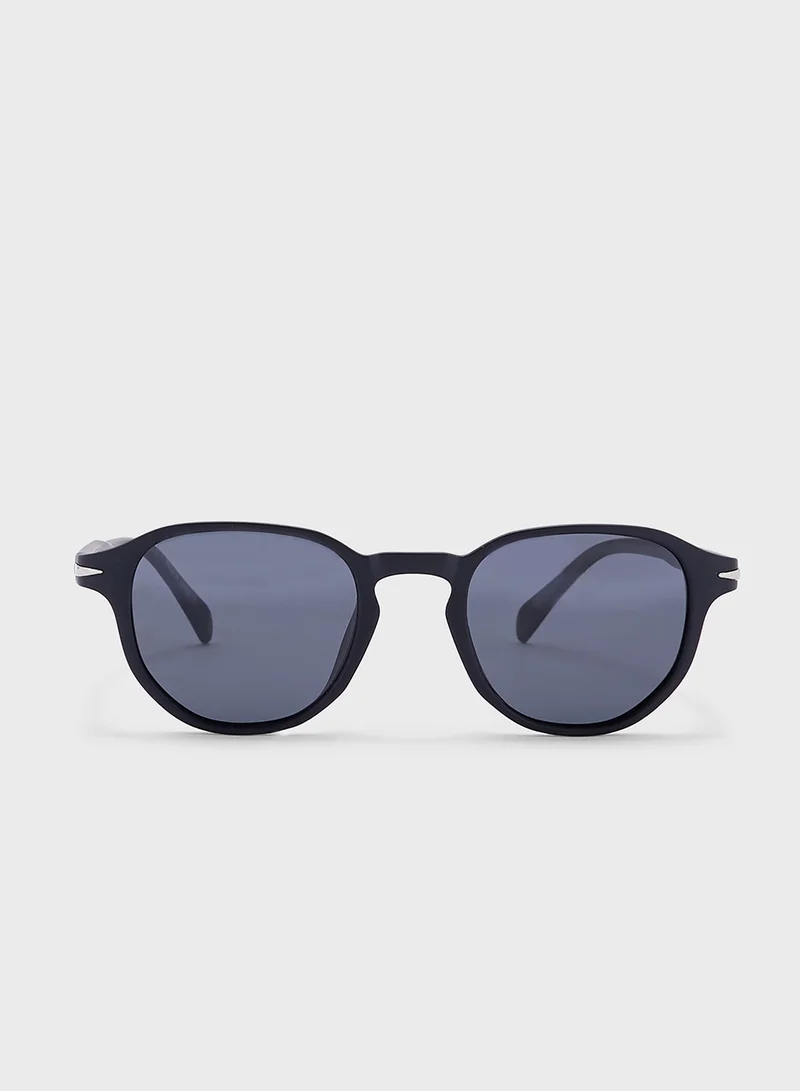 Robert Wood Polarized Lens Matt Finish Round Sunglasses