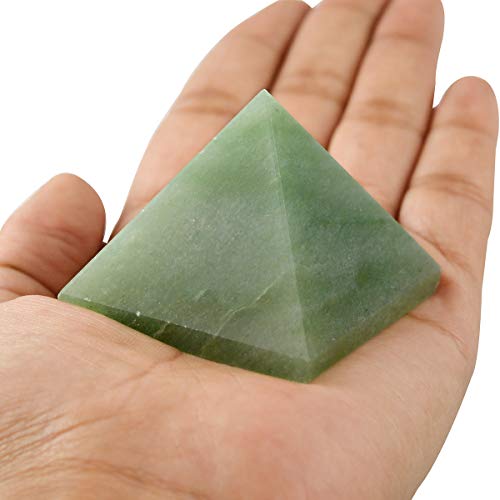 Crystu Natural Green Jade Pyramid for Reiki Healing and Crystal Healing Stone Pyramid Size 40-45 mm (Color : Green) Pack of 1 pc - Image 2