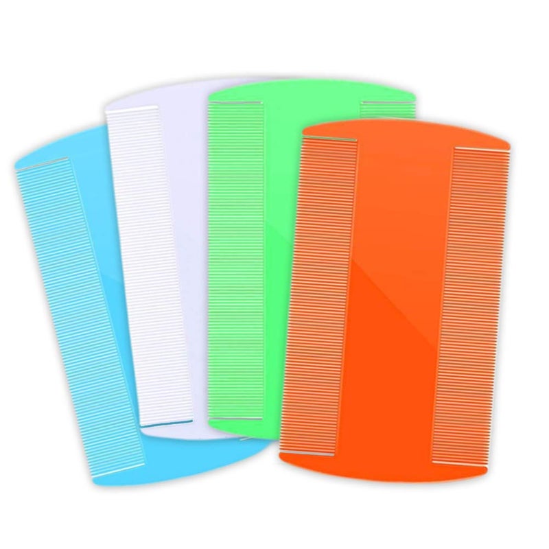 SKYPIA 4 Packs MultiPurpose Grooming Comb Fine Tooth for Removing Fleas Ticks Lice and Dandruff from Dogs Cats Puppies and Kittens