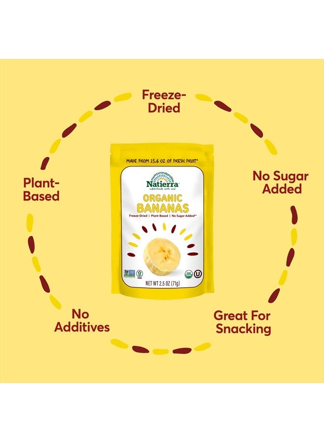 NATIERRA Organic Freeze-Dried Bananas USDA Certified Organic, Vegan & Non-GMO 2.5 Ounce (Pack of 1) - Image 3